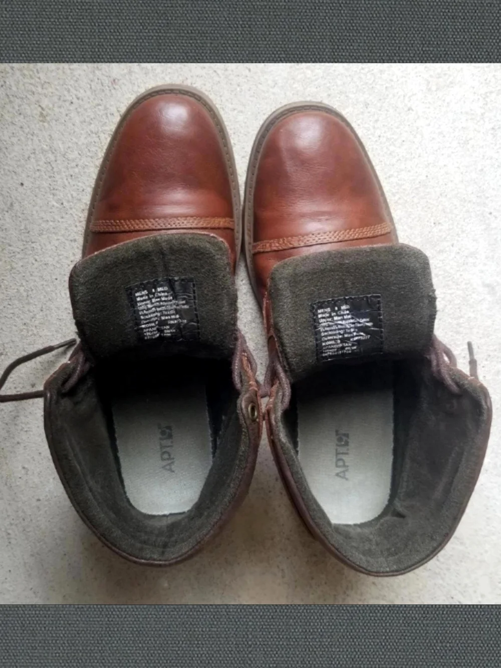 Men's 8 Chestnut Brown Cap Toe Service Boots Chukka W/ Box